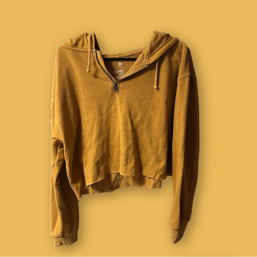 Burnt Sienna Cropped Hoodie